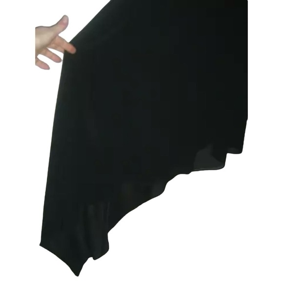 Jessica McClintock Gunne Sax Dress Vintage 90s Black Bling y2k Fairy Goth Witchy - Picture 10 of 15